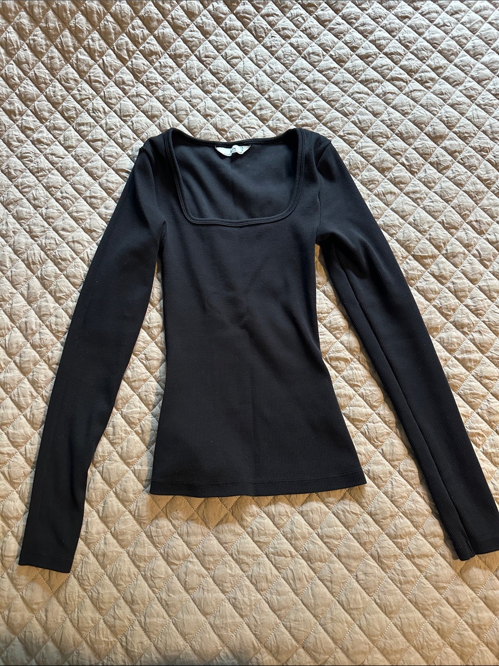 knix SculptRib Long Sleeve Square Neck